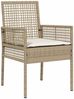 vidaXL Gartenstuhl mit Kissen 2 pcs Beige 55 x 53 x 85 cm Poly-Rattan 42003449 Bild 4