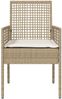 vidaXL Gartenstuhl mit Kissen 2 pcs Beige 55 x 53 x 85 cm Poly-Rattan 42003449 Bild 5