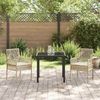 vidaXL Gartenstuhl mit Kissen 2 pcs Beige 55 x 53 x 85 cm Poly-Rattan 42003449 Bild 3