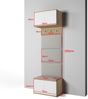 Garderoben-Set Aura Version 5: Schuhschrank mit Polsterpaneelen, Hängeschrank für Flur und Eingangsbereich (Weiß / Eiche Artisan/Trinity 28), 225cm x 40 x 70 cm Bild 2