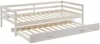 Vente-unique - AEDAN Bett Holz, PlatteHolz, Platte Weiß - B 96 cm x H 56 cm x L 199,7 cm Bild 5