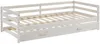 Vente-unique - AEDAN Bett Holz, PlatteHolz, Platte Weiß - B 96 cm x H 56 cm x L 199,7 cm Bild 3