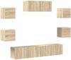 7-tlg. TV-Schrank-Set Sonoma-Eiche Holzwerkstoff [3114512] Bild 2