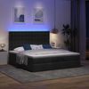vidaXL Ottoman-Bett mit Matratzen & LEDs Schwarz 200x200 cm Stoff 3314199 Bild 3