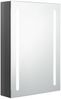 LED Spiegelschrank, Badezimmerschrank Glänzendes Grau 50x13x70 cm Bild 2