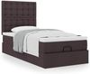 vidaXL Ottoman-Bett mit Matratze Dunkelbraun 90x200 cm Stoff 3313295 Bild 4
