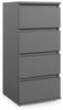 Garderoben-Set BERLIN – Kleiderschrank mit Polsterplatten, Schuhschrank und Schrankaufsatz 90 cm, für Flur und Eingangsbereich (Graphite,Trinity 01), 225 x 40 x 220 cm Bild 3