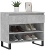 vidaXL Schuhregal Betongrau 70x36x60 cm Holzwerkstoff 831448 Bild 3