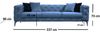 3-Sitzer-Sofa, 'Como', 73 x 90 x 237, Blau Bild 4