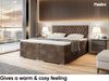 MEBLINI Boxspringbett DALIA 200x220 cm mit Bettkasten - H4/Braun Samt Polsterbett - Doppelbett mit Topper & Taschenfederkern-Matratze Bild 4