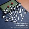 Teelöffel Set Edelstahl Kaffee Dessertlöffel Hochglanz 12Stk Party Restaurant Bild 3