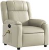vidaXL Massagesessel mit Relaxfunktion, Kunstleder, Creme 3206189 Bild 3