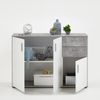 FMD Möbel - ALBI 2 - Kommode mit 3 Türen u. 2 SK - melaminharzbeschichtete Spanplatte - Beton LA/weiß - 120,5 x 83 x 35cm Bild 5