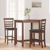 vidaXL Barhocker mit Kissen 2 Stk. Braun Massivholz Gummibaum 4102538 Bild 3