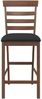 vidaXL Barhocker mit Kissen 2 Stk. Braun Massivholz Gummibaum 4102538 Bild 5