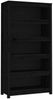 vidaXL Bücherregal Schwarz 80x35x154 cm Massivholz Kiefer 821693 Bild 2