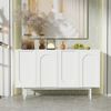 Sideboard in Weiß H 80 x T 140 x B 42 cm aus MDF mit 4 Türen und verstellbaren Einlegeböden Bild 3
