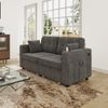 2-Sitzer Sofa aus Chenille 172x75x82 cm mit USB-Anschlüssen & Stauraum, grau Bild 3