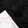 vidaXL Teppich aus Kunstschaffell TAFALLA Schwarz Ø 120 cm Polyester 42021581 Bild 3