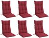 vidaXL Hochlehner-Auflagen 6 Stk. Weinrot Oxford-Gewebe 377631 Bild 3
