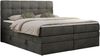 Boxspringbett mit Kopfteil und Topper, Polsterbett - LUKA-KING - 120x200cm - Dunkelgrau Velours - H3 Bild 3