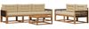 vidaXL Outdoor-Sofagarnitur mit Kissen 6 pcs Natur und Beige 3382346 Bild 2