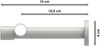 Gardinenstangen-Set Prestige Estana 200 cm, 1-läufig (ohne Ringe), 20 mm Ø Weiß Bild 2