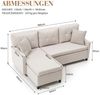 HOMYEDAMIC Schlafsofa 172x187 cm Schlafsofa 2-Sitzer Sofa Couch, Schlafsofa mit Matratze Variables Sofa Doppel-Liege Bild 2