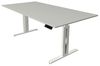 Kerkmann Move 3 fresh Schreibtisch Steh- und Sitztisch (B) 200 x (T) 100 cm weiß Bild 2