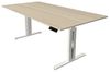 Kerkmann Move 3 fresh Schreibtisch Steh- und Sitztisch (B) 200 x (T) 100 cm weiß Bild 5