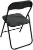 Metall Klappstuhl mit Samtbezug schwarz gepolstert Beistellstuhl Camping Bild 4