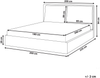 Bett mit Lattenrost Samtstoff BAJONNA 180 x 200 cm Cremeweiß Bild 2