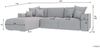 99rooms 'Gusto' Ecksofa, L-Form, mit abnehmbaren Kissen, Rundumbezug aus gepolstertem Strukturstoff 'NEVE', Schwarz, Ottomane Links, mit Schlaffunktion Bild 3