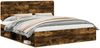 vidaXL Bettrahmen Geräucherte Eiche 200 x 200 cm Massives Kiefernholz 3412447 Bild 2