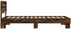 vidaXL Bettgestell Räuchereiche 90x200 cm Holzwerkstoff und Metall 845744 Bild 5