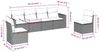 vidaXL 6-tlg. Garten-Sofagarnitur mit Kissen Braun Poly Rattan 3218803 Bild 3