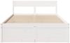 vidaXL Massivholzbett ohne Matratze Weiß 140x190 cm Kiefernholz 3282355 Bild 4