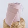 Loolay Bettnestchen ROSA Altrosa BIO-Baumwolle Atmungsaktives Babybett BETTUMRANDUNG, (Modern GESCHENK Ausstattung Erstausstattung für Neugeborene Mädchen, Umrandung Kopfschutz Bett Schutz Bettschlange 420, 360, 210, 180x30cm), 100% Europäische Premium... Bild 1
