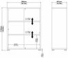 Dmora Bücherregal Aziza, Büroregal, Mobiler Buchhalter, Bücherbrett, 89x40 h113 cm, Eiche Bild 3