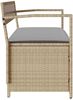 vidaXL Gartenbank mit Stauraum und Kissen Beige Poly Rattan 4103839 Bild 5