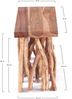 Beistelltisch Woods Teak Massivholz, Sockel aus naturgewachsenen Ästen naturfarben Bild 3