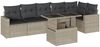 vidaXL 7-tlg. Garten-Sofagarnitur mit Kissen Hellgrau Poly Rattan 3267292 Bild 2