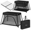 Lionelo Alice 3-in-1 Reisebett Laufgitter von 0 bis 15 kg Schaumstoffmatratze, 2 Höhenstufen, faltbar, klein, leicht, Seiteneinstieg, Reisetasche Bild 4