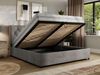 Polsterbett mit Bettkasten LARINO CLASSIC 180 x 200 cm Lattenrost und Gasdruckfedern, stabiles Bettgestell, modernes Design Multipocket Matratze - Hellgrau Velvet - ELORI LUX Bild 3