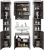 Badmöbel komplett Set Runner 4-teilig Sardegna grau Rauchsilber 148 x 190 cm Bild 2