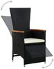 vidaXL 7-tlg. Garten-Essgruppe Poly Rattan Akazienholz Schwarz 47681 Bild 5