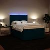 vidaXL Boxspringbett mit Matratze Blau 140x200 cm Samt 3293228 Bild 4