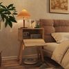 YMYNY Rattan Nachttisch 2er Set Beistelltisch Boho Massivholz 35x27x53 cm Bild 4