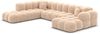 Wohnlandschaft Monteverde Lounge U Form - Samtstoff - beige - Rechts Bild 1