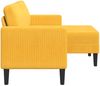 vidaXL 2-Sitzer-Sofa mit Chaiselongue L-Form Hellgelb 125 cm Leinen 4107082 Bild 4